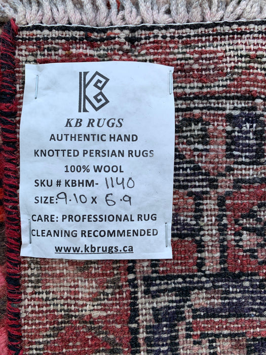 Handgemaakt Perzisch wollen vloerkleed 210x300 cm - Perzisch stijl vloerkleed in bordeaux, bruin, zwart & ivoor - Exacte afmetingen 299 cm x 205 cm - KBHM-1140