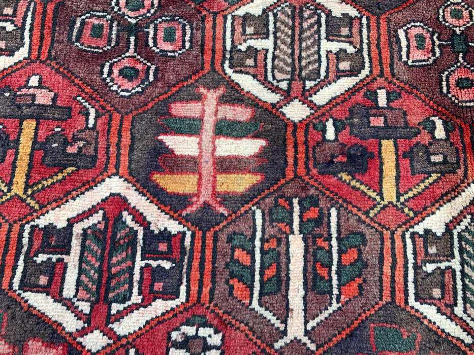 Handgemaakt Perzisch wollen vloerkleed 210x300 cm - Perzisch stijl vloerkleed in bordeaux, bruin, zwart & ivoor - Exacte afmetingen 299 cm x 205 cm - KBHM-1140