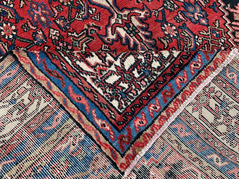 Handgeweven Perzisch wollen vloerkleed 213x305 cm - Rood, blauw, ivoor & oudroze traditioneel medaillon Perzisch stijl kleed - Exacte afmeting 315 cm x 206 cm - KBHM-1150