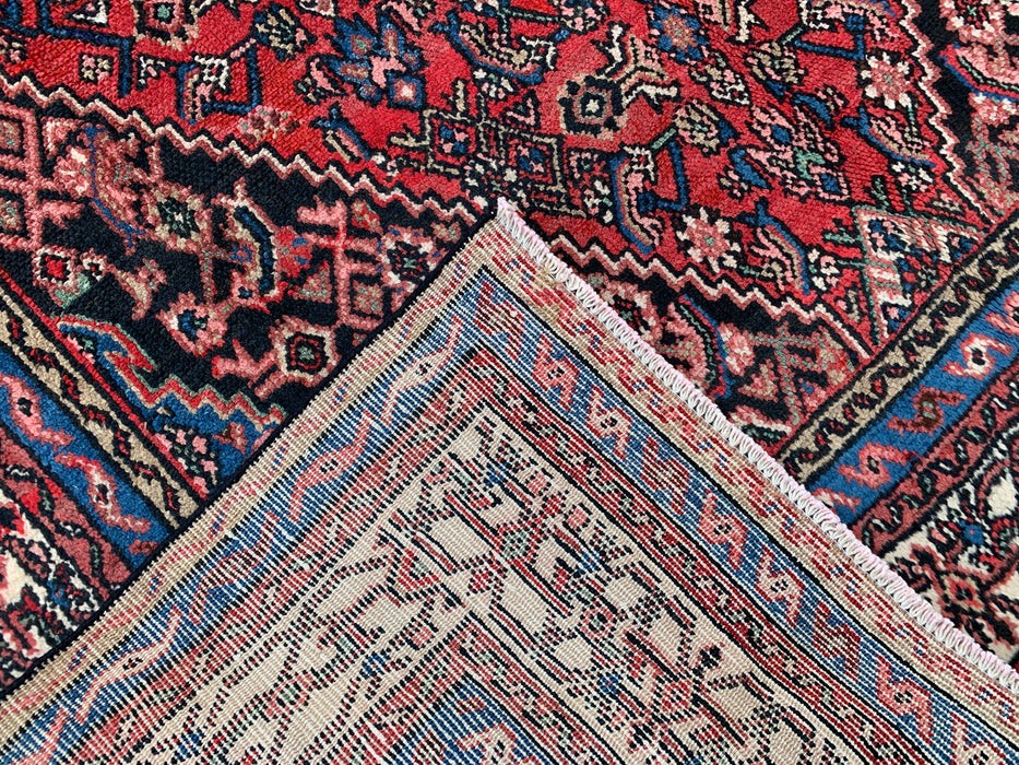 Handgeweven Perzisch wollen vloerkleed 213x305 cm - Rood, blauw, ivoor & oudroze traditioneel medaillon Perzisch stijl kleed - Exacte afmeting 315 cm x 206 cm - KBHM-1150