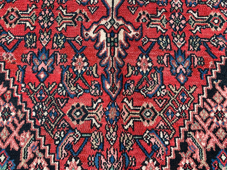Handgeweven Perzisch wollen vloerkleed 213x305 cm - Rood, blauw, ivoor & oudroze traditioneel medaillon Perzisch stijl kleed - Exacte afmeting 315 cm x 206 cm - KBHM-1150