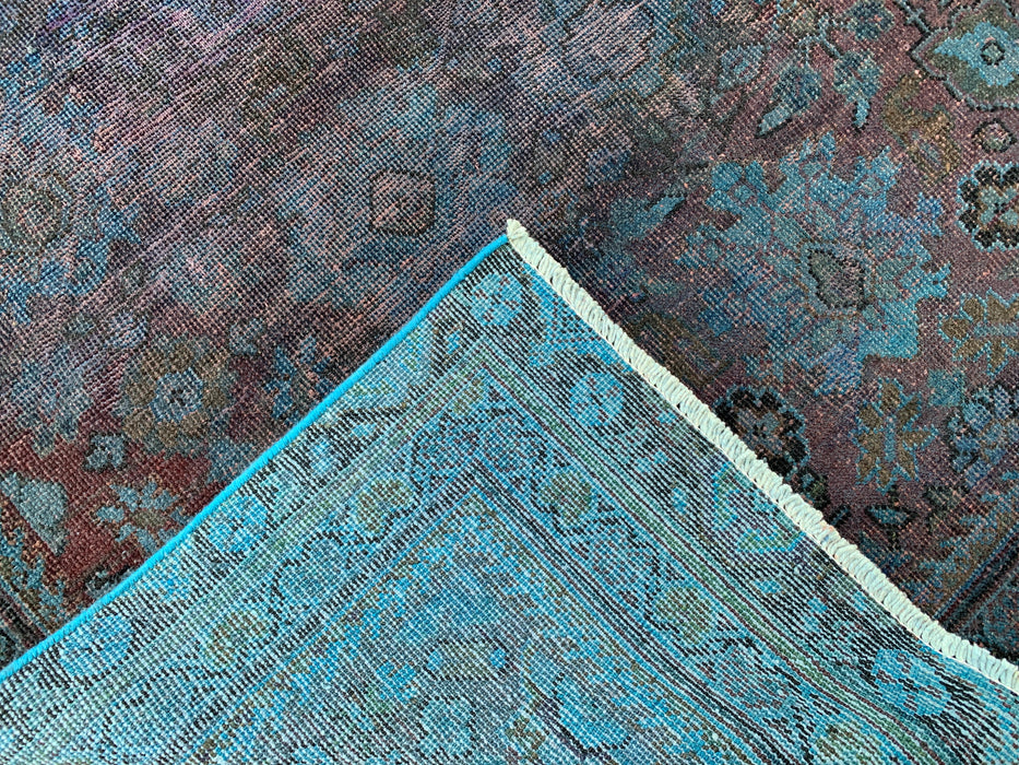 KBHM-1160 Handgeknoopt Perzisch wollen tapijt – 279 x 170 cm vintage verweerd blauw, taupe & mauve karpet