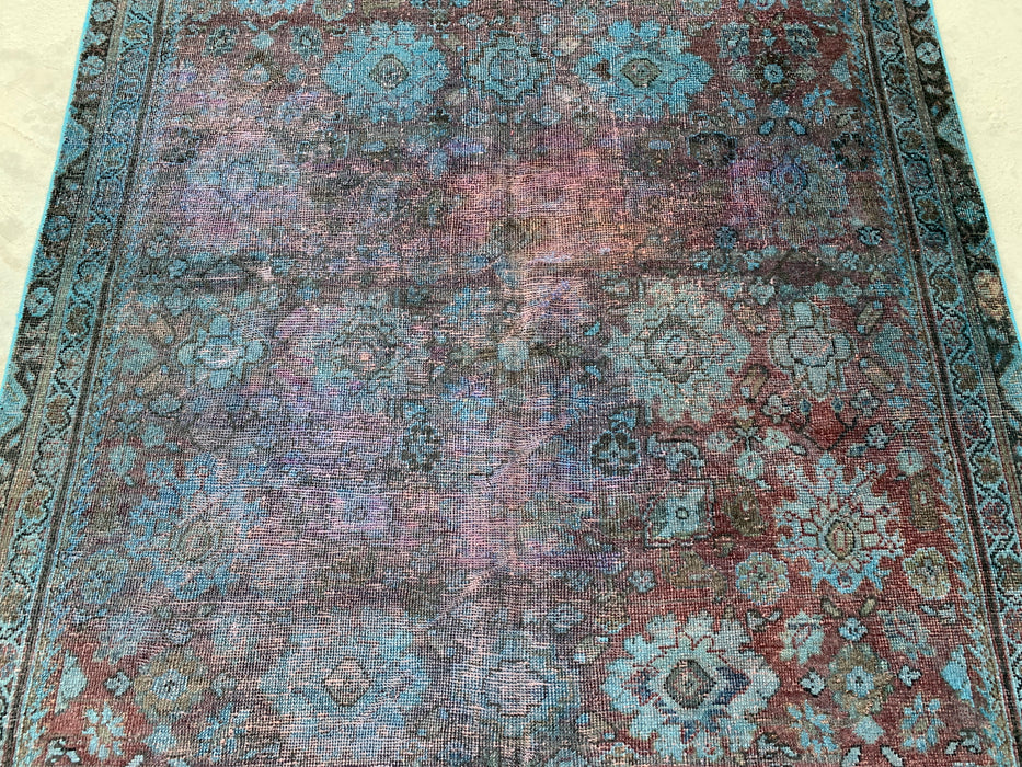 KBHM-1160 Handgeknoopt Perzisch wollen tapijt – 279 x 170 cm vintage verweerd blauw, taupe & mauve karpet