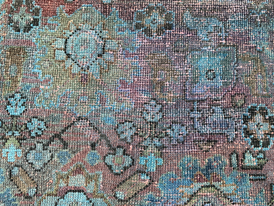 KBHM-1160 Handgeknoopt Perzisch wollen tapijt – 279 x 170 cm vintage verweerd blauw, taupe & mauve karpet