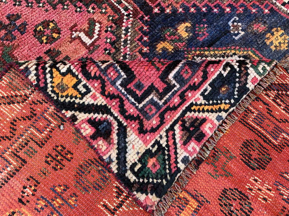 Handgeknoopt Perzisch wollen vloerkleed 8'8 x 5'9 Roze tribaal medaillon vloerkleed - KBHM-1168