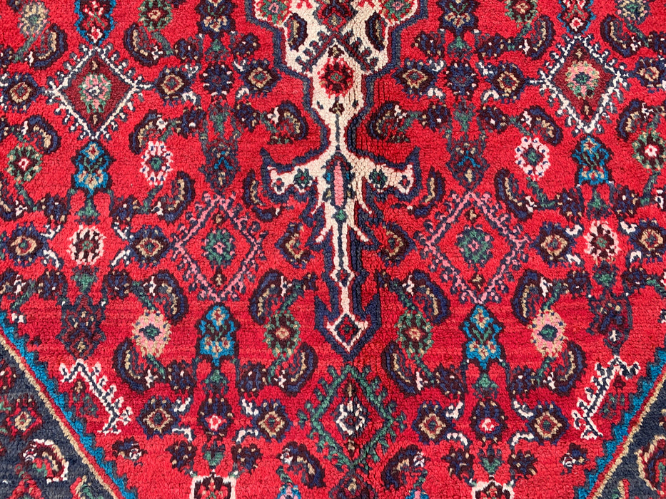 Handgemaakt Perzisch wollen vloerkleed 213x305 cm - Rood, ivoor & marineblauw traditioneel medaillon Perzische stijl kleed - Exacte afmeting 312 cm x 203 cm - KBHM-1176