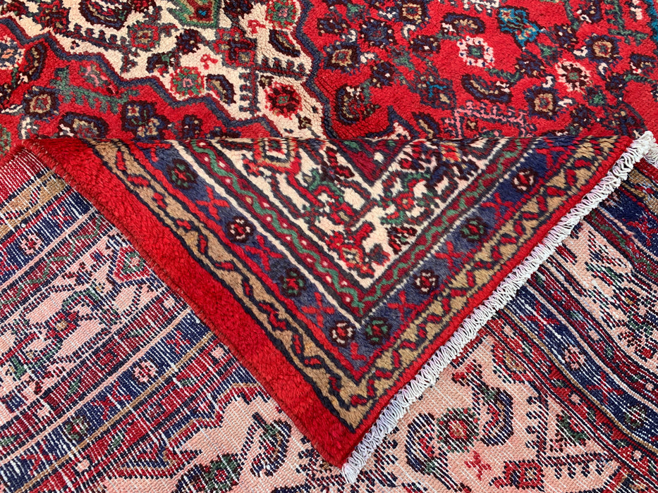 Handgemaakt Perzisch wollen vloerkleed 213x305 cm - Rood, ivoor & marineblauw traditioneel medaillon Perzische stijl kleed - Exacte afmeting 312 cm x 203 cm - KBHM-1176