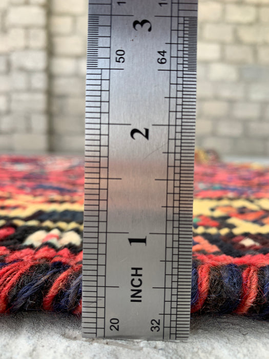 Handgeknoopt Perzisch wollen tapijt 7'0 x 5'0 – Rood tribaal vintage karpet – KBHM-1177