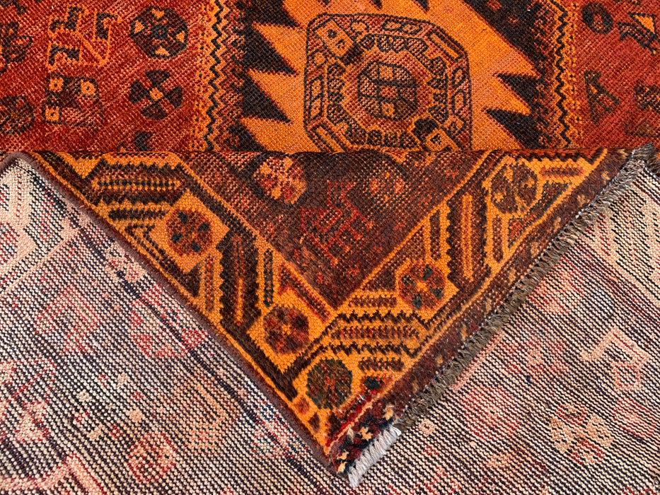Handgeweven Perzisch wollen karpet 7x10 - Roest, bruin & zwart stammenmedaillon Perzisch stijl tapijt - Exacte afmeting 10'2" x 6'2" - KBHM-1178