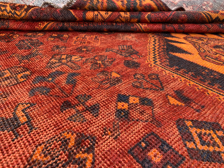 Handgeweven Perzisch wollen karpet 7x10 - Roest, bruin & zwart stammenmedaillon Perzisch stijl tapijt - Exacte afmeting 10'2" x 6'2" - KBHM-1178
