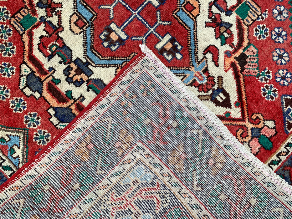 Handgeknoopt Perzisch wollen loperkleed 307 cm x 150 cm - Rood / Blauw - KBHM-1201