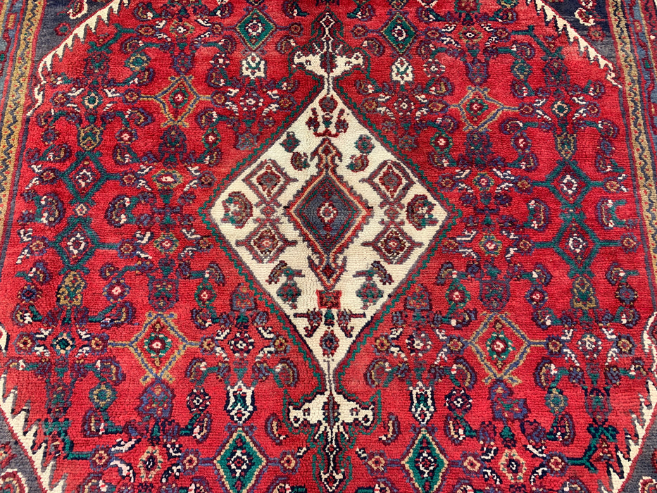Handgeknoopt Perzisch wollen tapijt 284 x 221 cm rood geometrisch medaillon tapijt - kbhm-1208