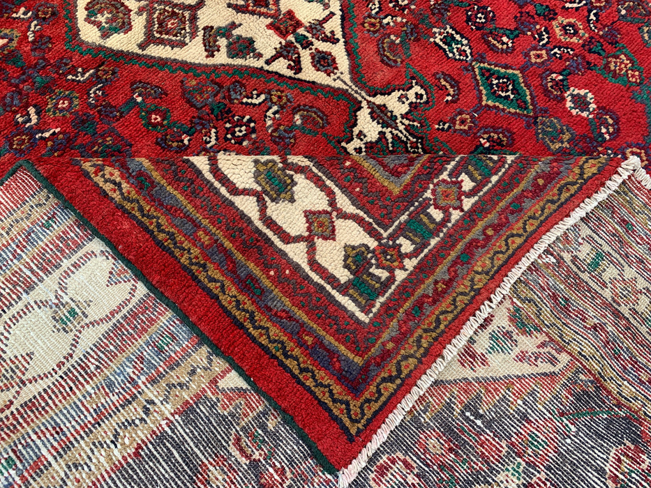 Handgeknoopt Perzisch wollen tapijt 284 x 221 cm rood geometrisch medaillon tapijt - kbhm-1208