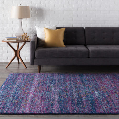 Livabliss Harput Machinaal Geweven Vloerkleed — Marineblauw / Pruim Vintage Look | HAP-1003 - colour & pattern