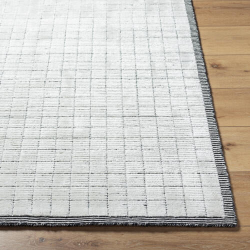 Carre handgemaakt tapijt — Lichtbeige / Houtskool | CCR-2301
