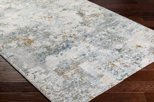 Livabliss Dresden machinaal geweven vloerkleed — Zacht teal / taupe | DRE-2302