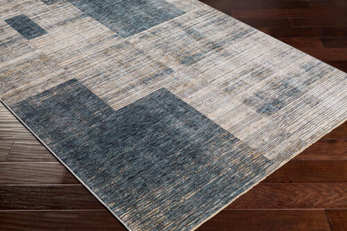 Livabliss Cardiff machinaal geweven vloerkleed — Blauw / Grijs | CDF-2312