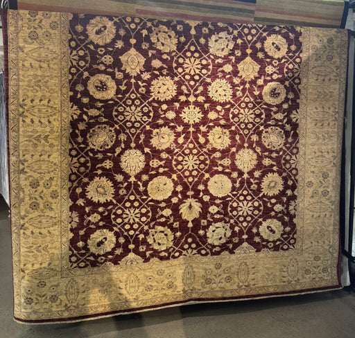 8'x10' Hand-Knotted Chobi Beige/Burgundy Area Rug – KB Rugs