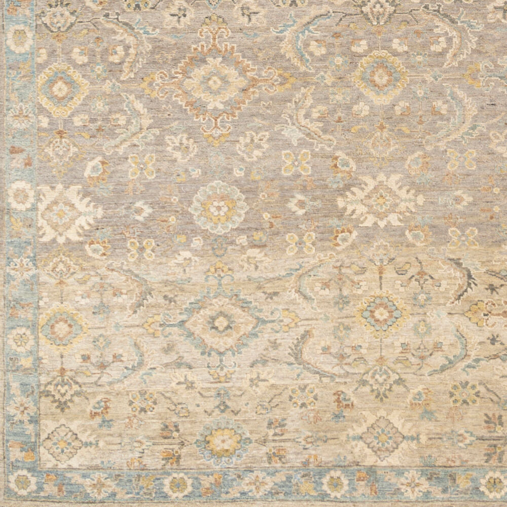 Anatolia handgeknoopt vloerkleed — Denim / Lichtbeige | ANY-2307 - construction