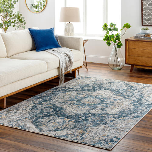 Livabliss Cardiff machinaal geweven vloerkleed — Groenblauw / Grijs | CDF-2307 - colour & pattern