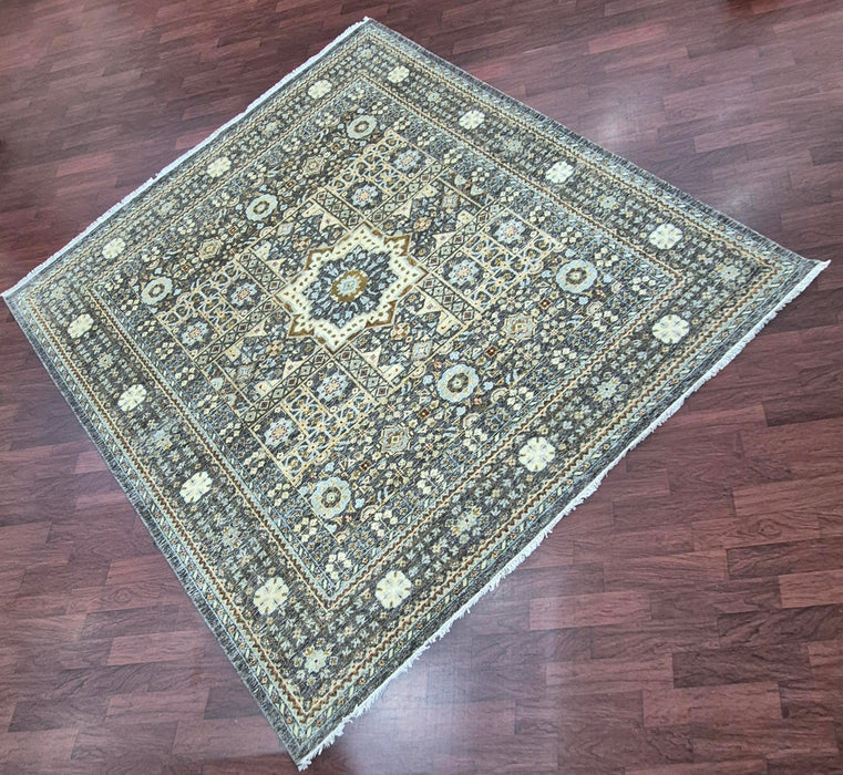 8X10FT. Hand knotted, Oriental Mumlook design -Major Brown