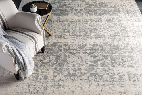 Livabliss Harput Machine Woven Rug — Light Gray / Ivory | HAP-1024 - colour & pattern