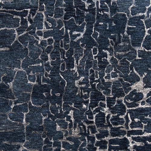 Banshee handgemaakt vloerkleed van wol & viscose — Donkerblauw | BAN-3306 - performance