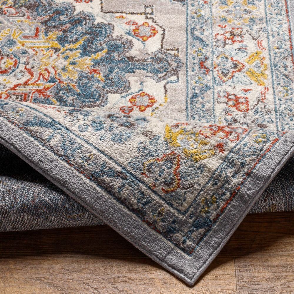 Ankara Machine Woven Rug — Gray / Ice Blue | AKR-2300 - construction