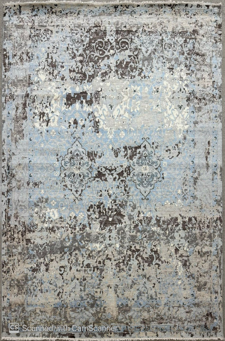 9'x12' Hand-Knotted Tibetan Blue/Grey Area Rug – KB Rugs
