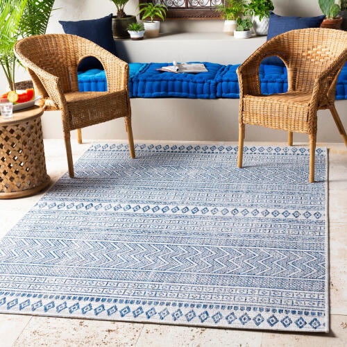 Livabliss Eagean Machine Woven Rug — Blue / Ivory | EAG-2344 - colour & pattern