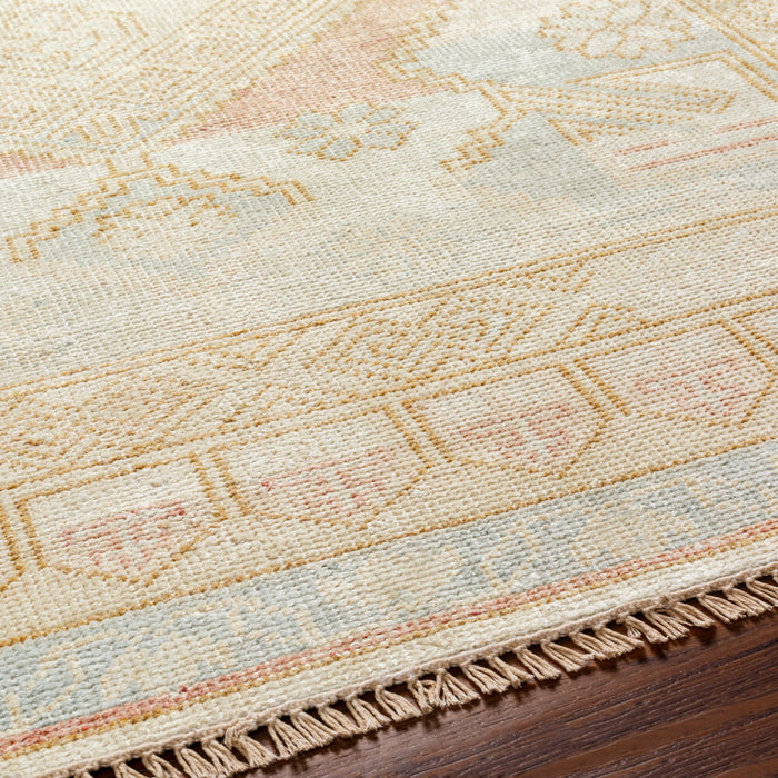 Anadolu Handgeknoopt Tapijt — Blauw / Lichtroze | AAU-2302
