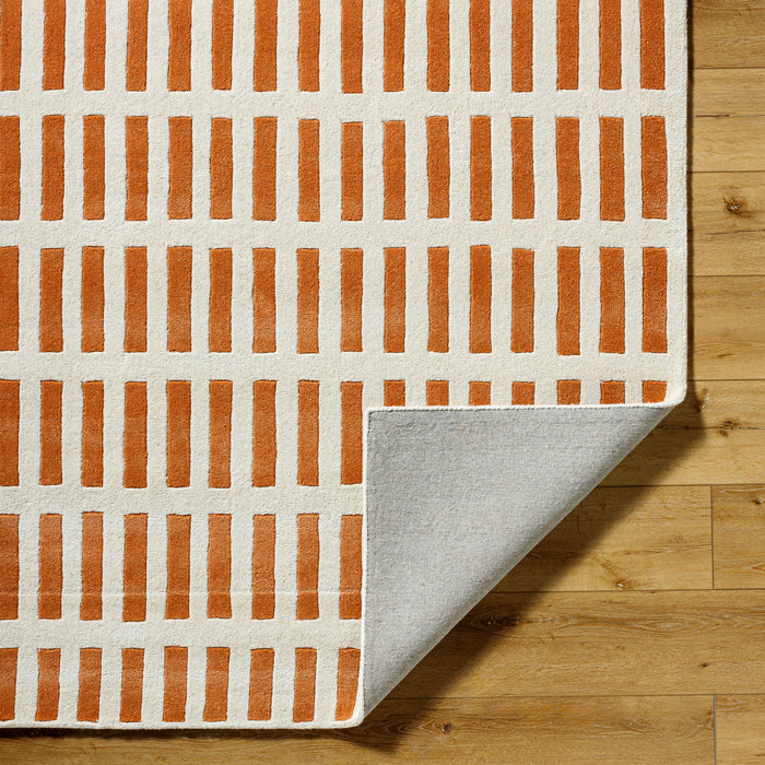 Jason Wu Grid Wool Rug — Coral / Green | JSW-1000 in
