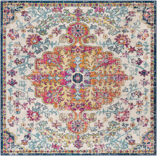 Livabliss Harput Machinaal Geweven Vloerkleed — Veelkleurig Medaillon | HAP-1000