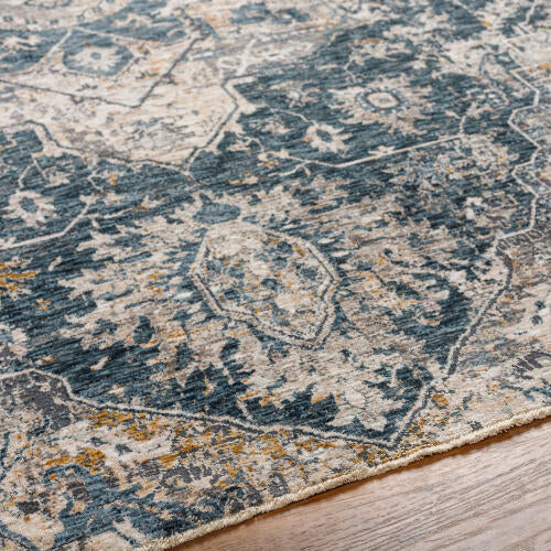 Livabliss Cardiff machinaal geweven vloerkleed — Groenblauw / Grijs | CDF-2307
