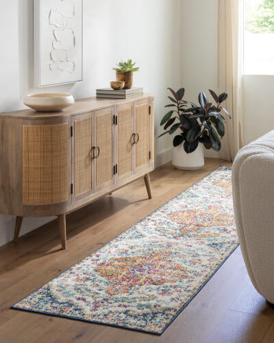 Livabliss Harput Machinaal Geweven Vloerkleed — Veelkleurig Medaillon | HAP-1000