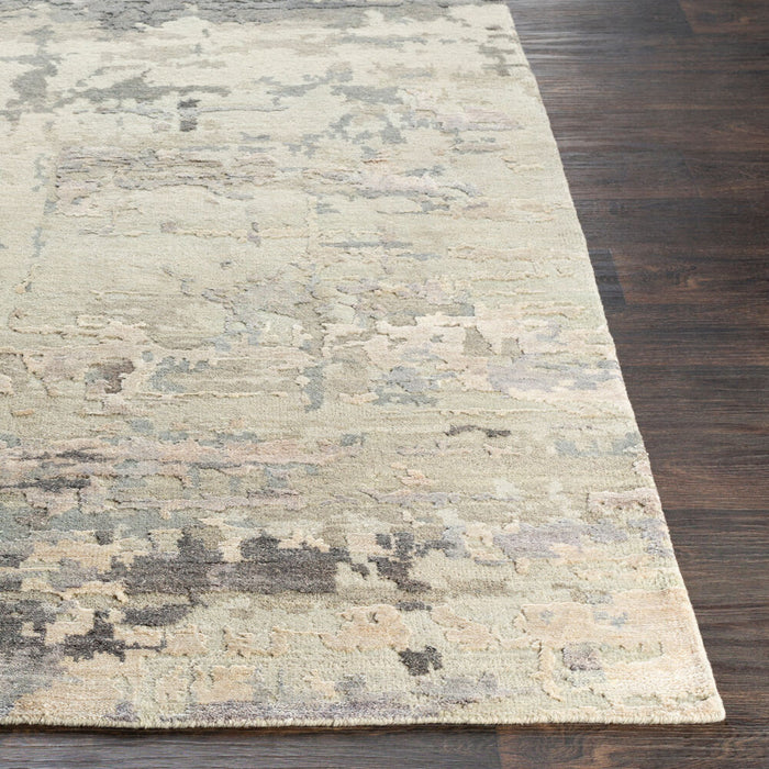 Arte Handgemaakt Wollen & Viscose Vloerkleed — Grijs / Taupe | RTE-2303
