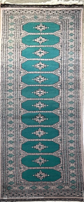 81 cm x 384 cm Bukhara 100% handgeknoopte wol