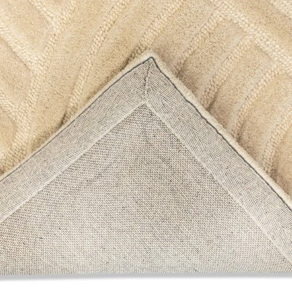 Sculpted Arc Wollen Vloerkleed – Handgetuft (Hoog-laag textuur)