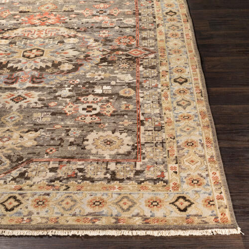 Cappadocia Handmade Wool Rug — Charcoal / Rust Multi | CPP-5029