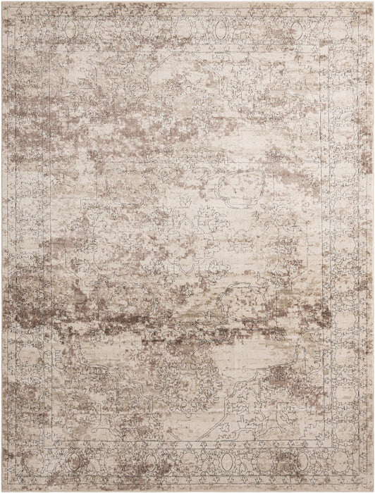 Oregon getextureerd laagpolig vloerkleed – Ivoor / Beige / Grijs – 244 x 335 cm