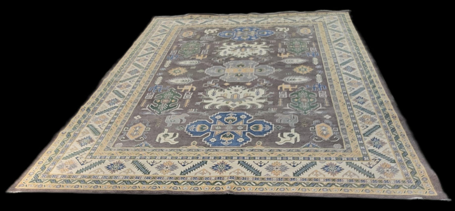 10'x14' handgeknoopt vloerkleed van 100% wol