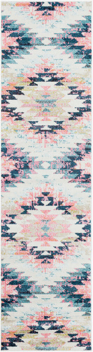 Anika Machine Woven Rug — Pink / Navy | ANI-1037
