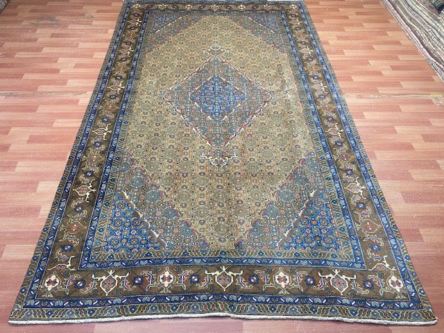 7'x10' Hand-Knotted Persian Beige/Multi Area Rug – KB Rugs 