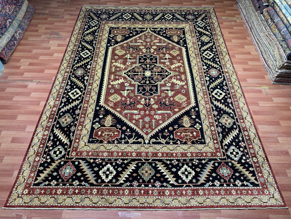 9'x12' Hand-Knotted Chobi Black/Multi Area Rug – KB Rugs