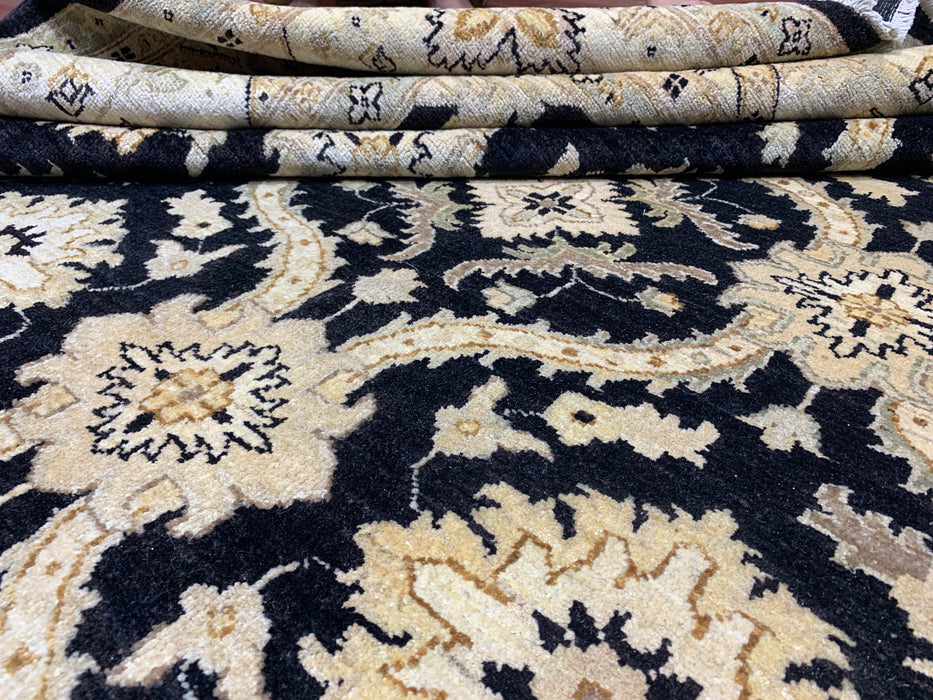 9'x12' Hand-Knotted Chobi Black/Beige Area Rug – KB Rugs