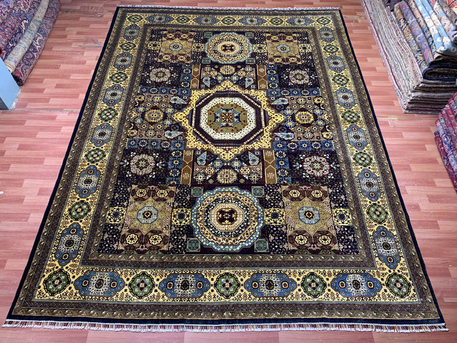 10' x 13’ Mamluk — Handgeknoopt wollen tapijt
