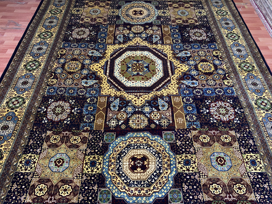 10' x 13’ Mamluk — Handgeknoopt wollen tapijt