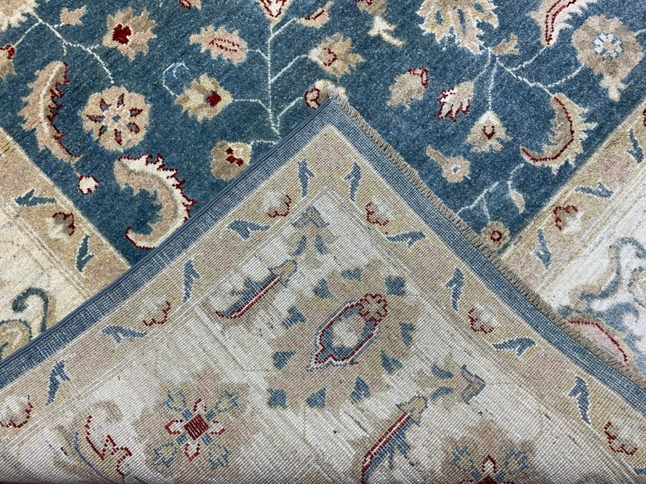 9'x12' Hand-Knotted Chobi Blue/Ivory Area Rug – KB Rugs
