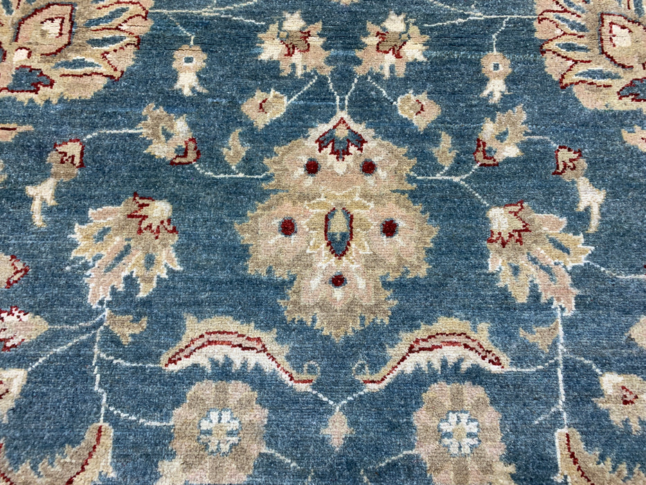 9'x12' Hand-Knotted Chobi Blue/Ivory Area Rug – KB Rugs