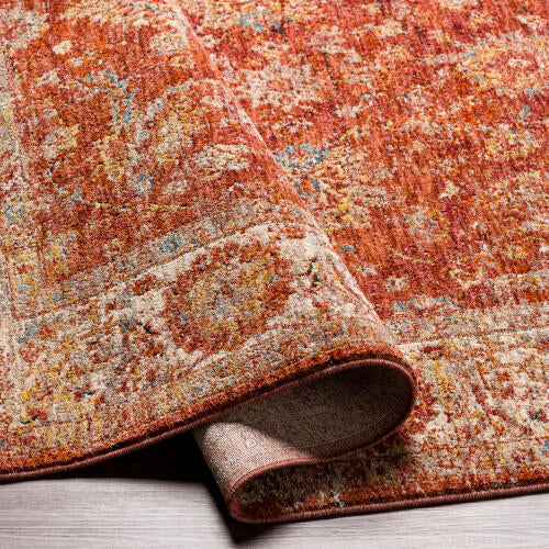 Livabliss  Mirabel Machine Woven Rug — Rust / Cream | MBE-2307 - construction